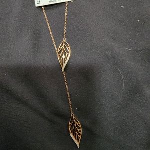 14k rg on SS diamond necklace